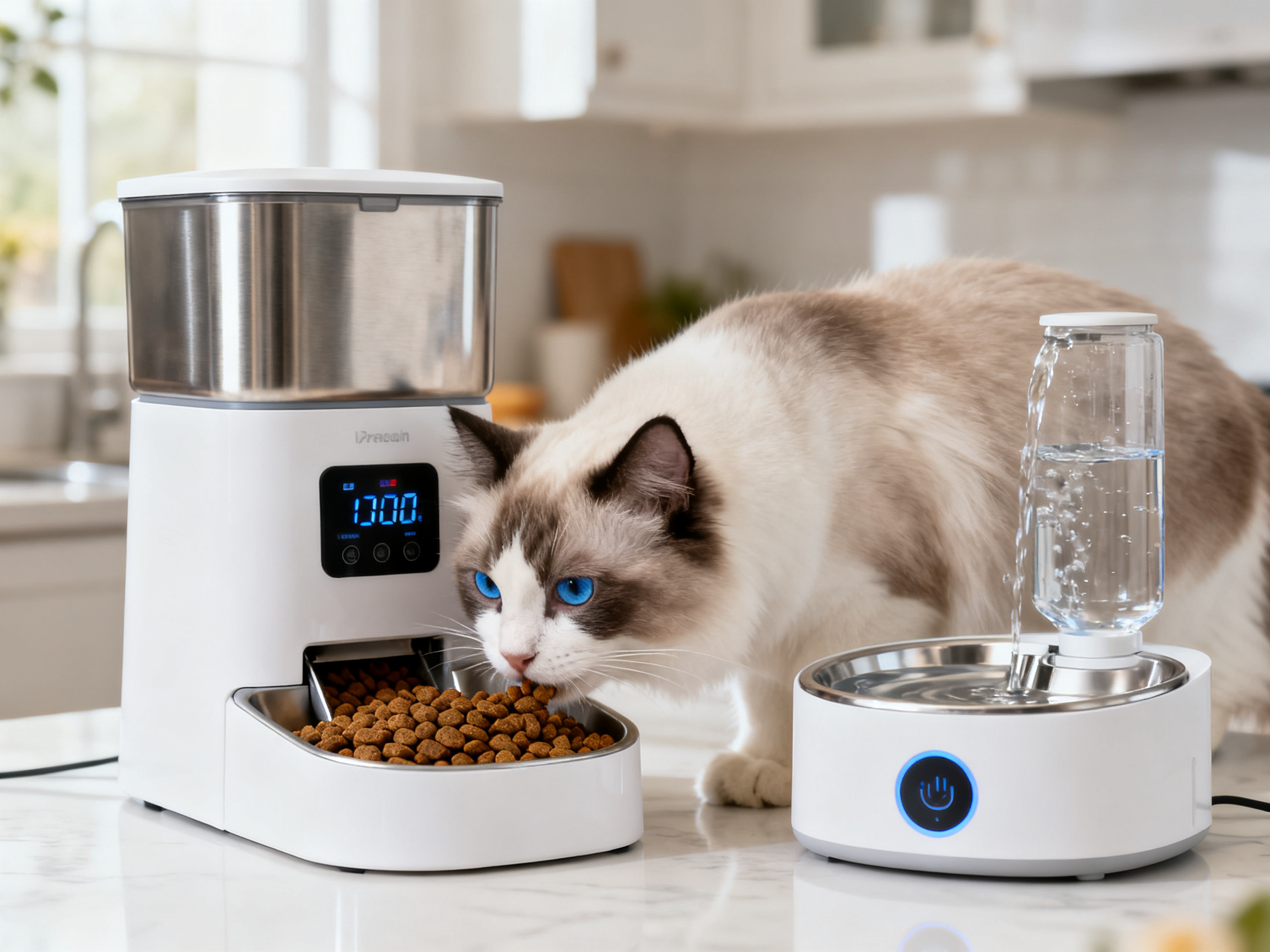 Pet feeders and water fountains